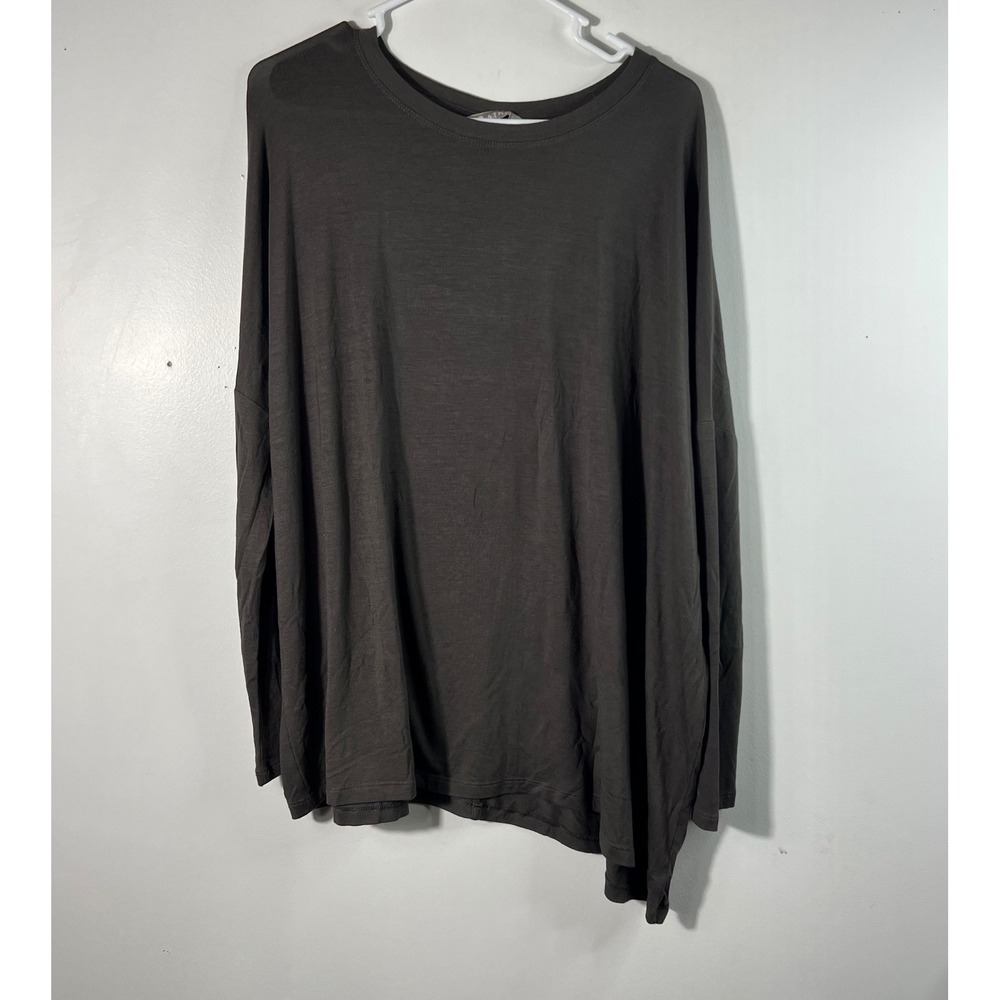 Womens Athleta Lagenlook Asymmetrical Tunic Oversized Charcoal Gray M